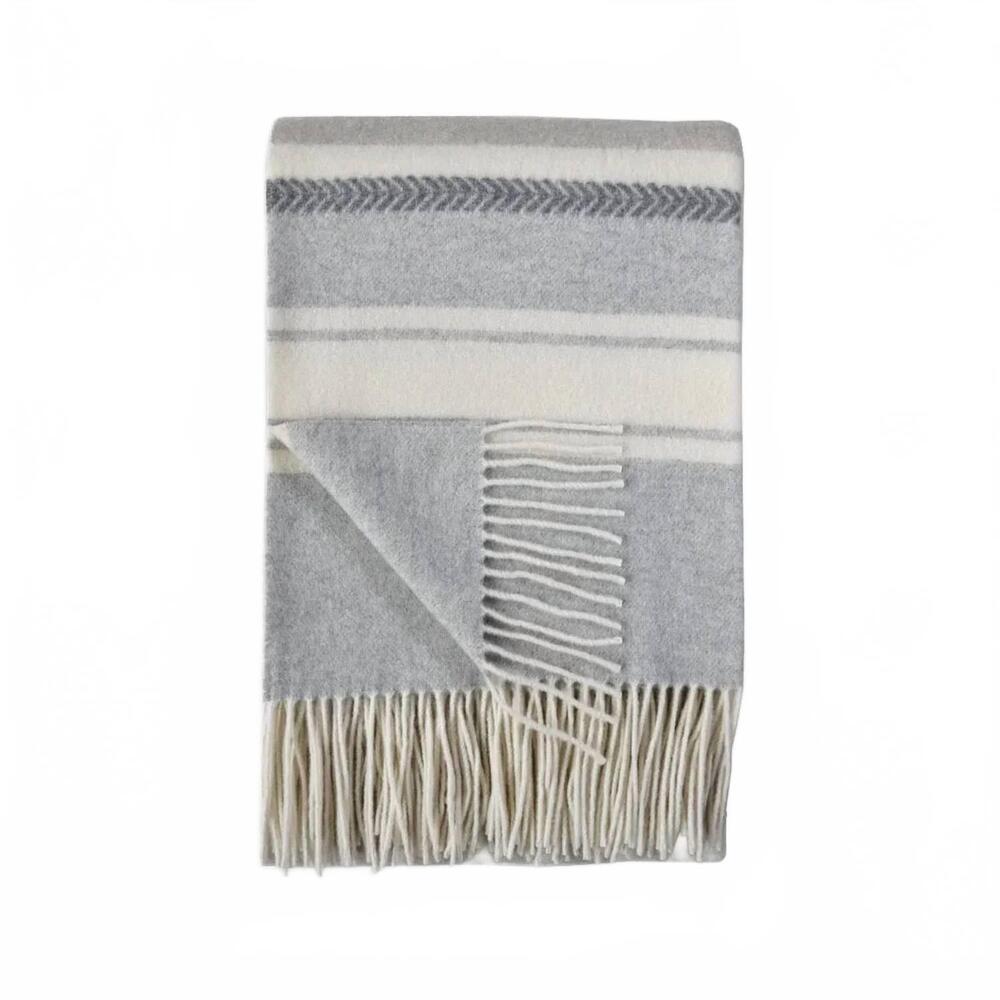 NEW WHEAT hanover cashmere throw in grey